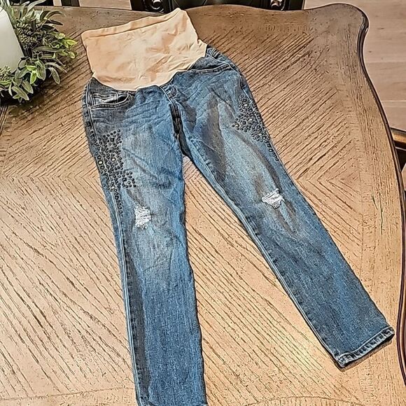Jessica Simpson maternity jeans XS skin firming jeans - Picture 1 of 15